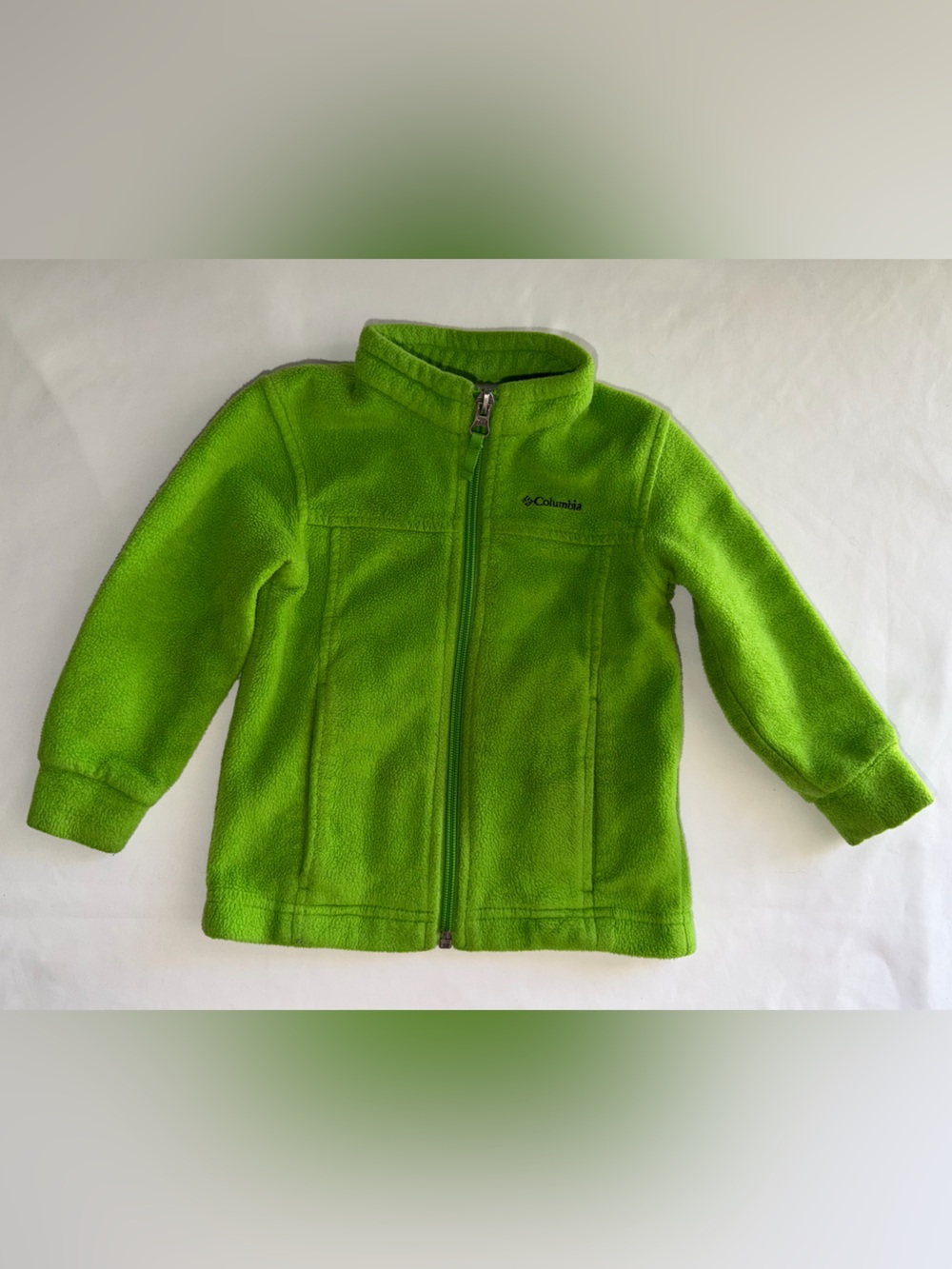 Columbia Lime Green Full Zip Fleece Jacket Size 12-18 Months Toddler Coat